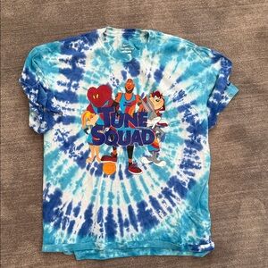 LeBron James Blue Tie-Dye Tune Squad Tee